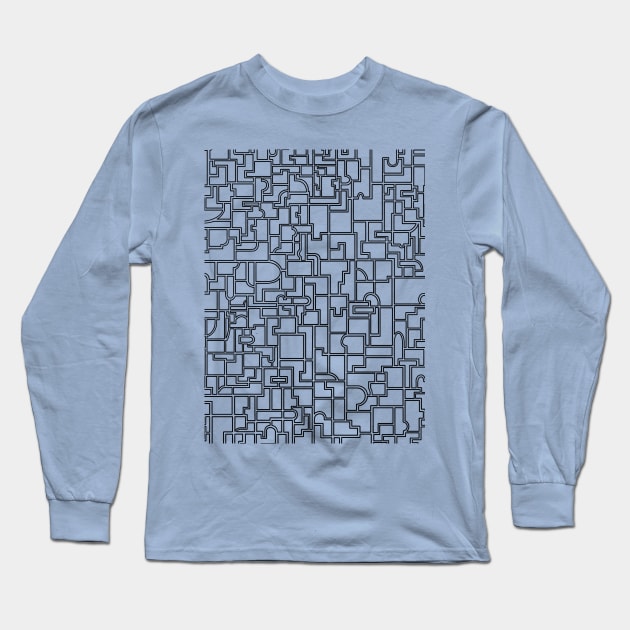 Line Art Pattern Long Sleeve T-Shirt by DrawAHrt